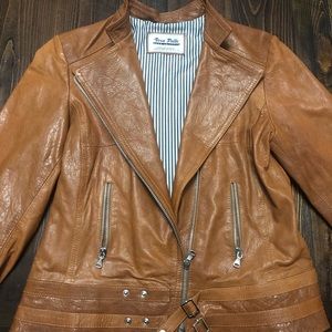 Vera Pelle Leather Biker Jacket